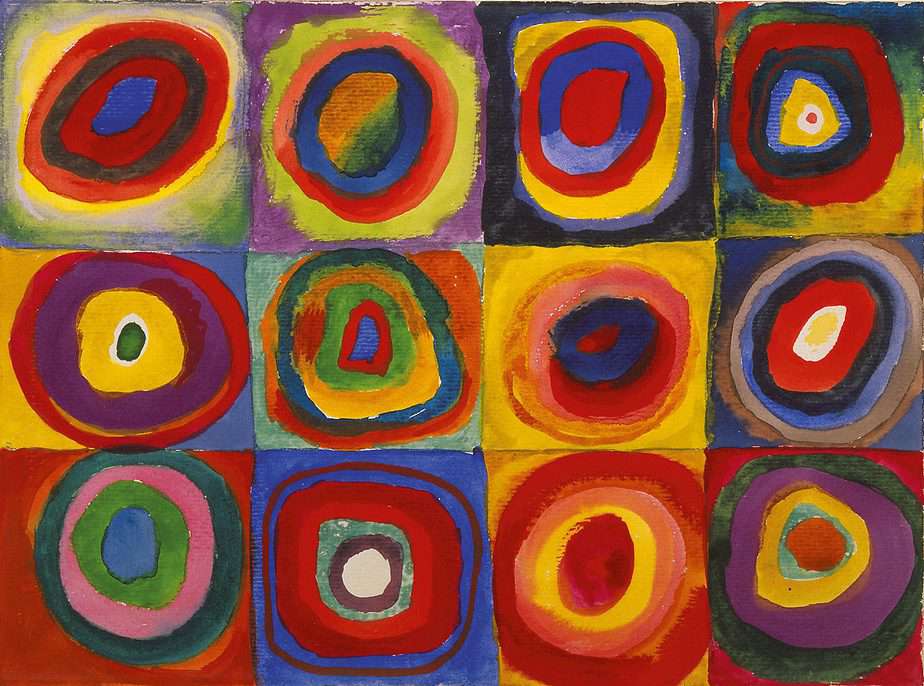 square with concentric circles