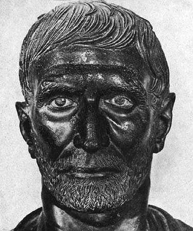 Roman artwork depicted by Capitoline Brutus