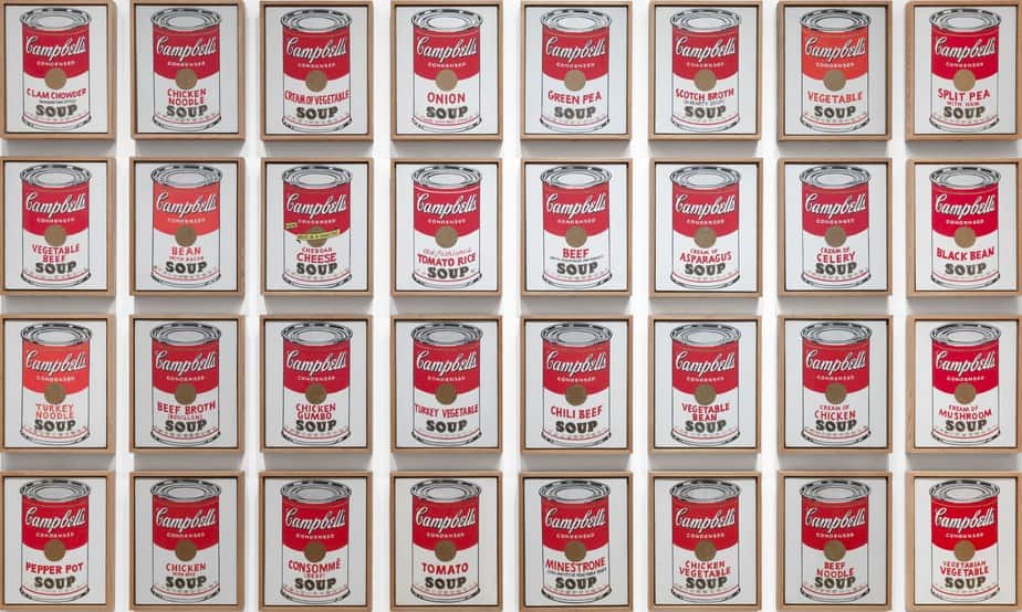 32 Campbell’s Soup Cans (1962) by Andy Warhol