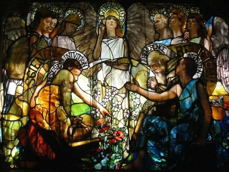 Education (Stained glass window) – Louis Comfort Tiffany