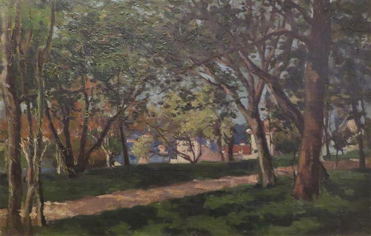 the park near saint cloud by maximilien luce