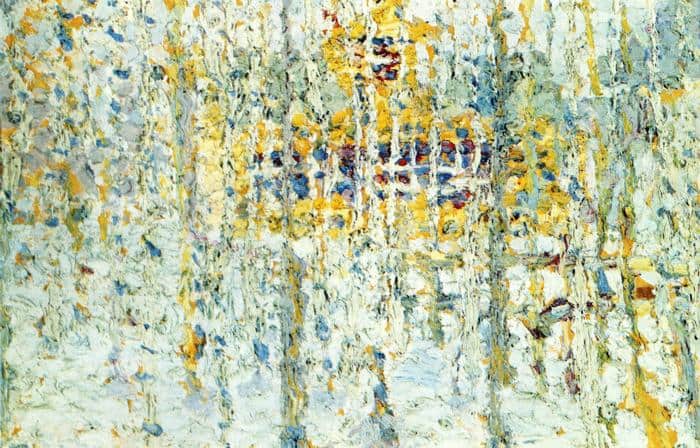 landscape with yellow house by kazimir malevich