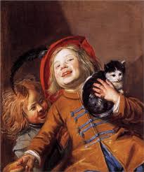 Laughing Children with a Cat by Judith Leyster