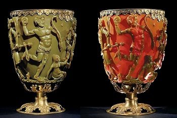 Roman artwork depicted by Lycurgus Cup