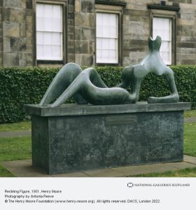Large Two FormsLarge Two Forms (1966) by Henry Moore is a monumental bronze sculpture featuring two abstract, interlocking forms. This striking piece reflects Moore's unique ability to create harmonious compositions that blur the lines between figuration and abstraction. It invites viewers to contemplate the relationship between these organic, curvaceous shapes, embodying a sense of unity and connection. Mother and Child series Henry Moore's Mother and Child series, created over several decades, focuses on the maternal bond and the tender interaction between mother and child. reclining figure
