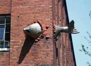 Salmon Sculpture by Keith Jellum