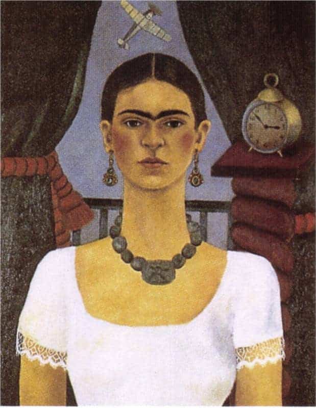 Self Portrait Time Flies by Frida Kahlo