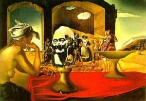 Slave Market with the Disappearing Bust of Voltaire painting by salvador dali