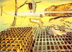 The Disintegration of the Persistence of Memory painting by salvador dali