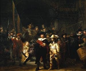 baroque artwork depicted by The Night Watch