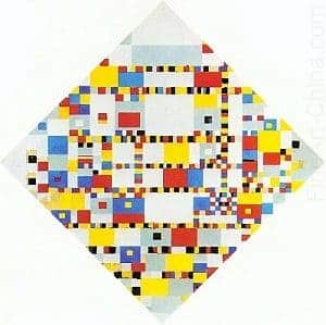 Famous Artwork Victory Boogie Woogie by piet mondrian